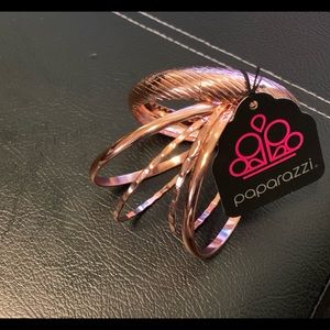 Paparazzi rose god bangles